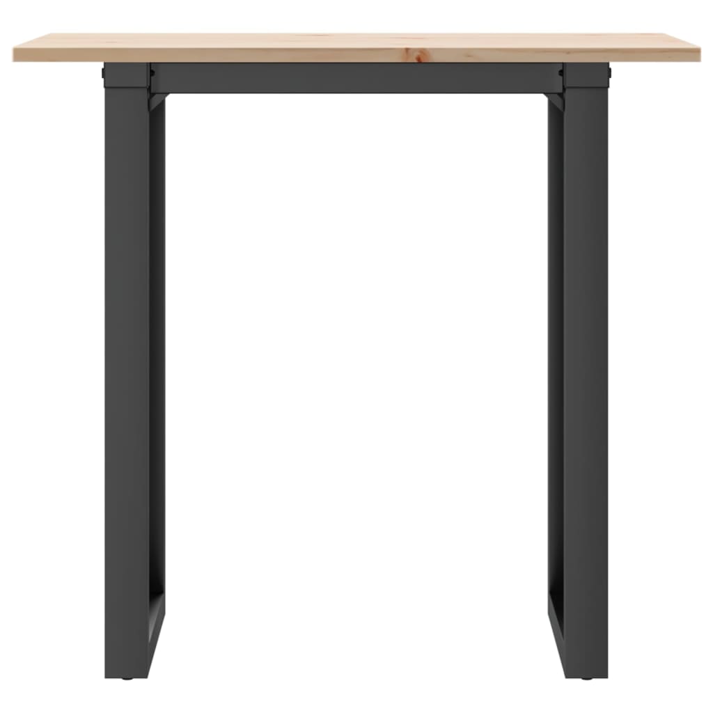 vidaXL Dining Table O-Frame 80x50x75 cm Solid Wood Pine and Steel 4