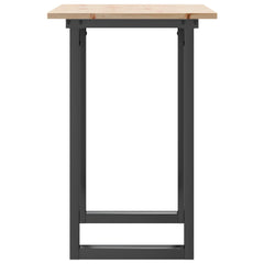 vidaXL Dining Table O-Frame 80x50x75 cm Solid Wood Pine and Steel 5