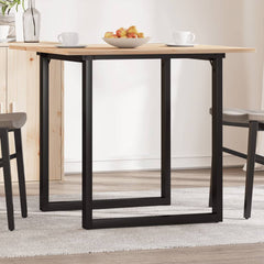 vidaXL Dining Table O-Frame 80x80x75 cm Solid Wood Pine and Steel 1