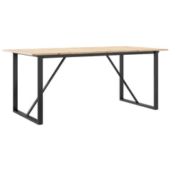 vidaXL Dining Table O-Frame 180x90x75 cm Solid Wood Pine and Steel 2