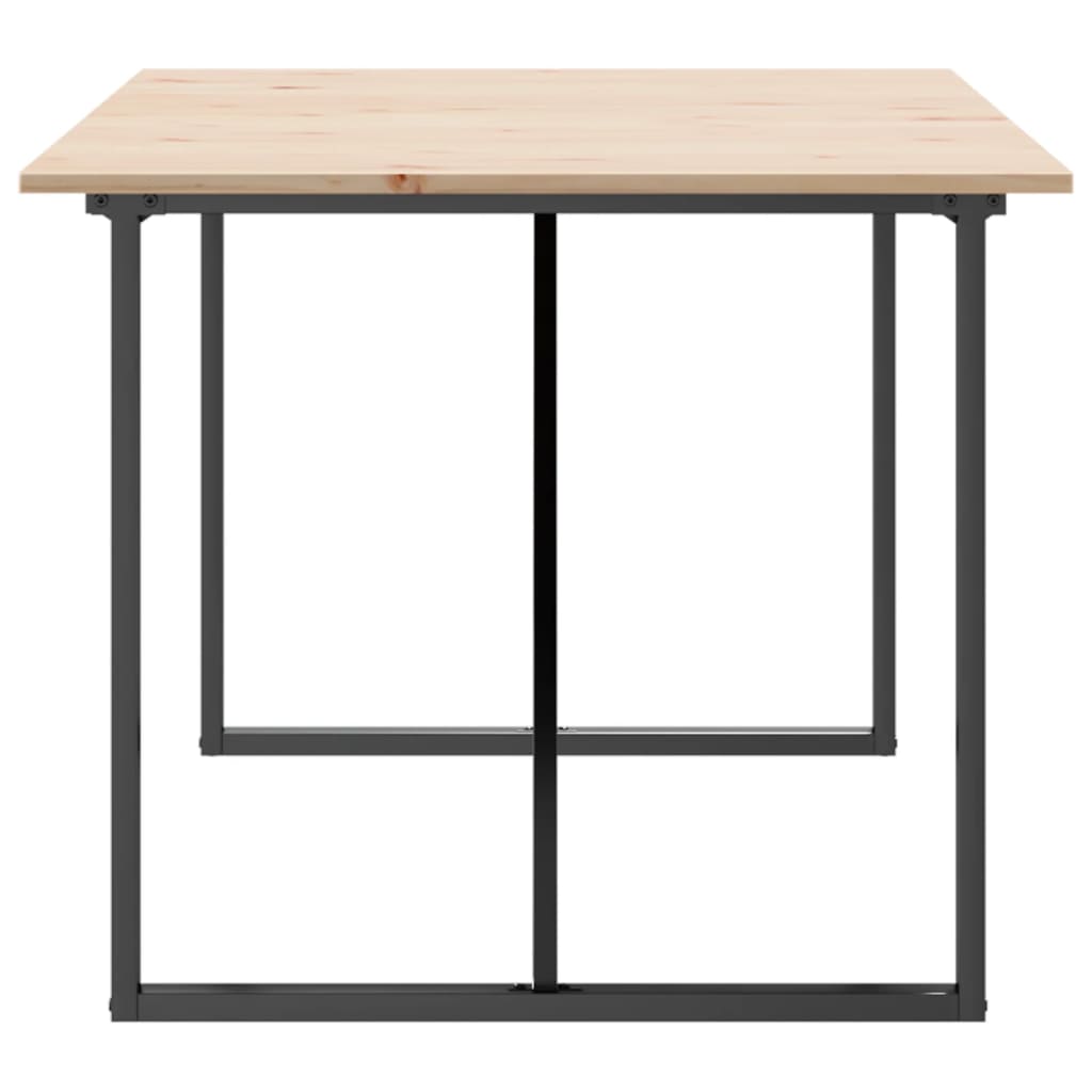 vidaXL Dining Table O-Frame 180x90x75 cm Solid Wood Pine and Steel 5