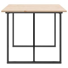 vidaXL Dining Table O-Frame 180x90x75 cm Solid Wood Pine and Steel 5