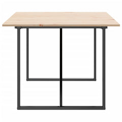 vidaXL Dining Table O-Frame 200x100x75 cm Solid Wood Pine and Steel 5
