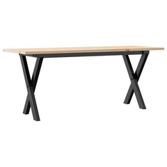 vidaXL Coffee Table X-Frame 110x40x45 cm Solid Wood Pine and Steel 2