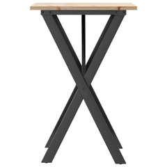 vidaXL Dining Table X-Frame 50x50x75 cm Solid Wood Pine and Steel 5
