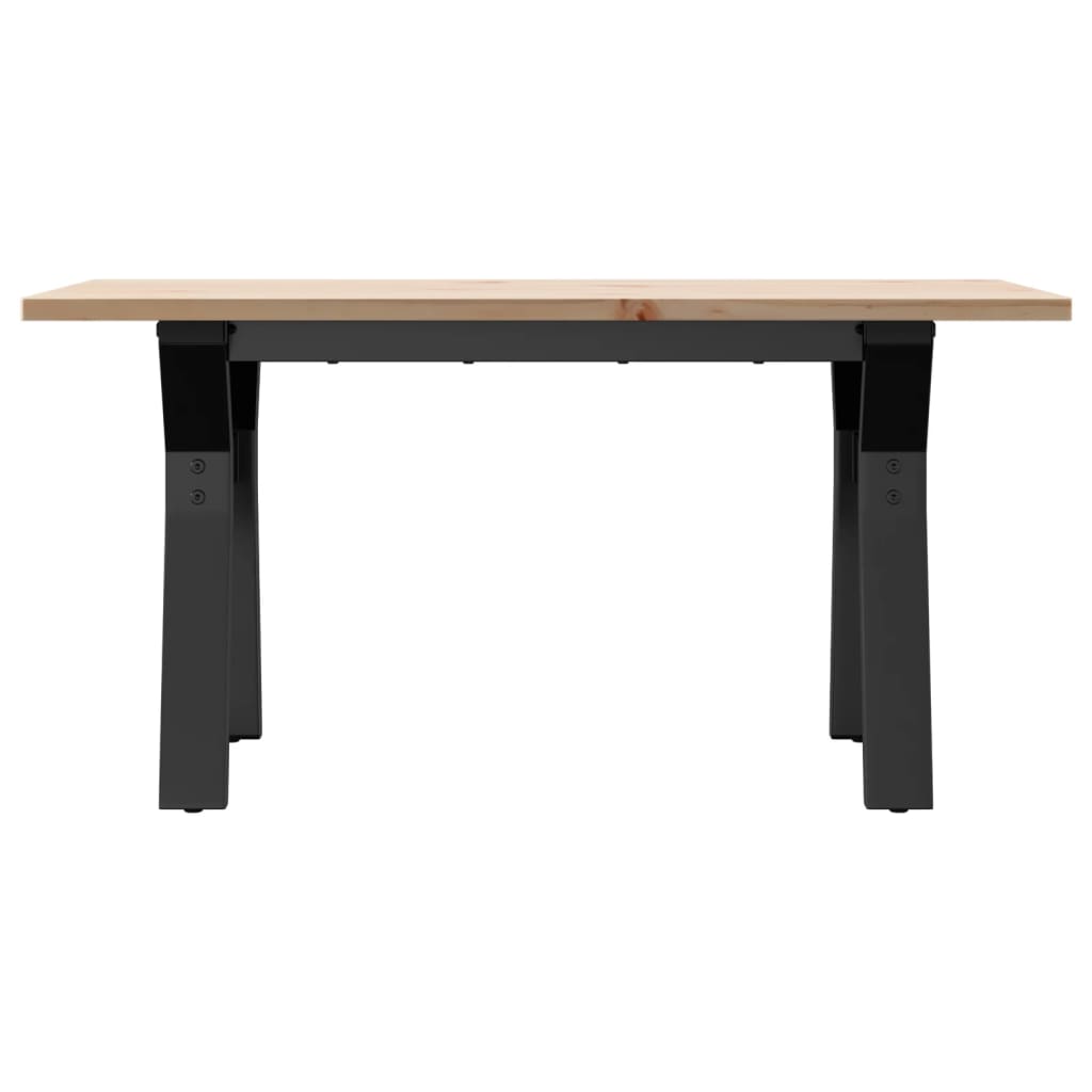 vidaXL Coffee Table Y-Frame 80x50x40 cm Solid Wood Pine and Steel 4