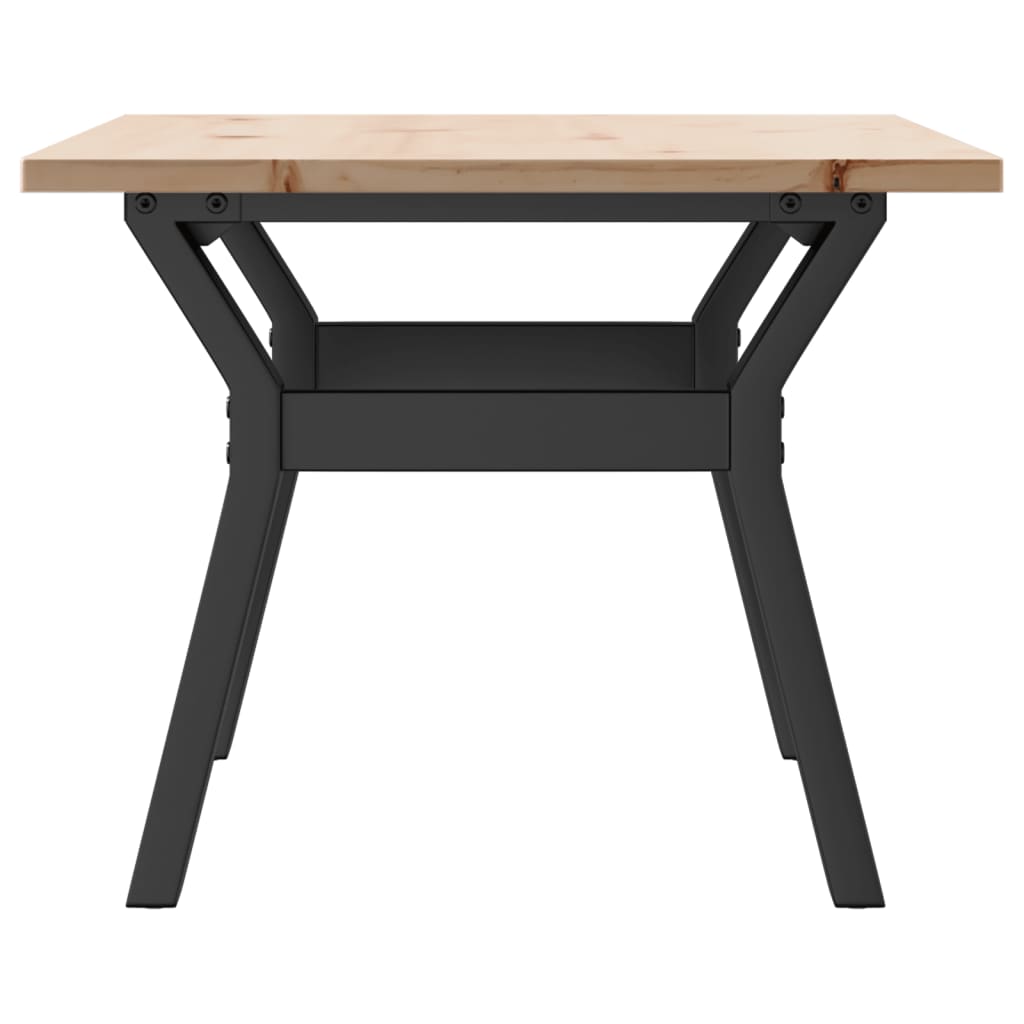 vidaXL Coffee Table Y-Frame 80x50x40 cm Solid Wood Pine and Steel 5