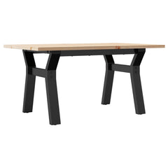 vidaXL Coffee Table Y-Frame 80x50x40 cm Solid Wood Pine and Steel 6