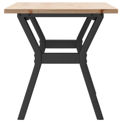 vidaXL Coffee Table Y-Frame 100x50x45 cm Solid Wood Pine and Steel 5