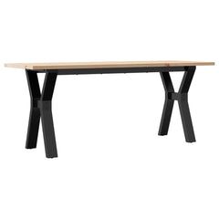 vidaXL Coffee Table Y-Frame 110x40x45 cm Solid Wood Pine and Steel 2