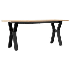 vidaXL Coffee Table Y-Frame 110x40x45 cm Solid Wood Pine and Steel 6