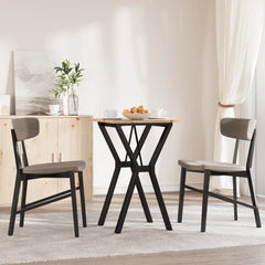 vidaXL Dining Table Y-Frame 50x50x75 cm Solid Wood Pine and Steel 3