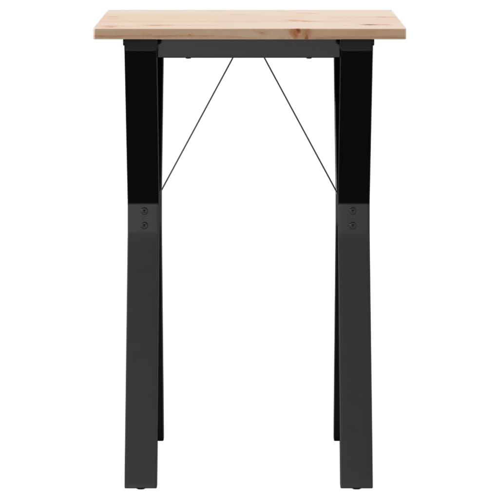 vidaXL Dining Table Y-Frame 50x50x75 cm Solid Wood Pine and Steel 4