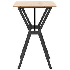 vidaXL Dining Table Y-Frame 80x50x75 cm Solid Wood Pine and Steel 5