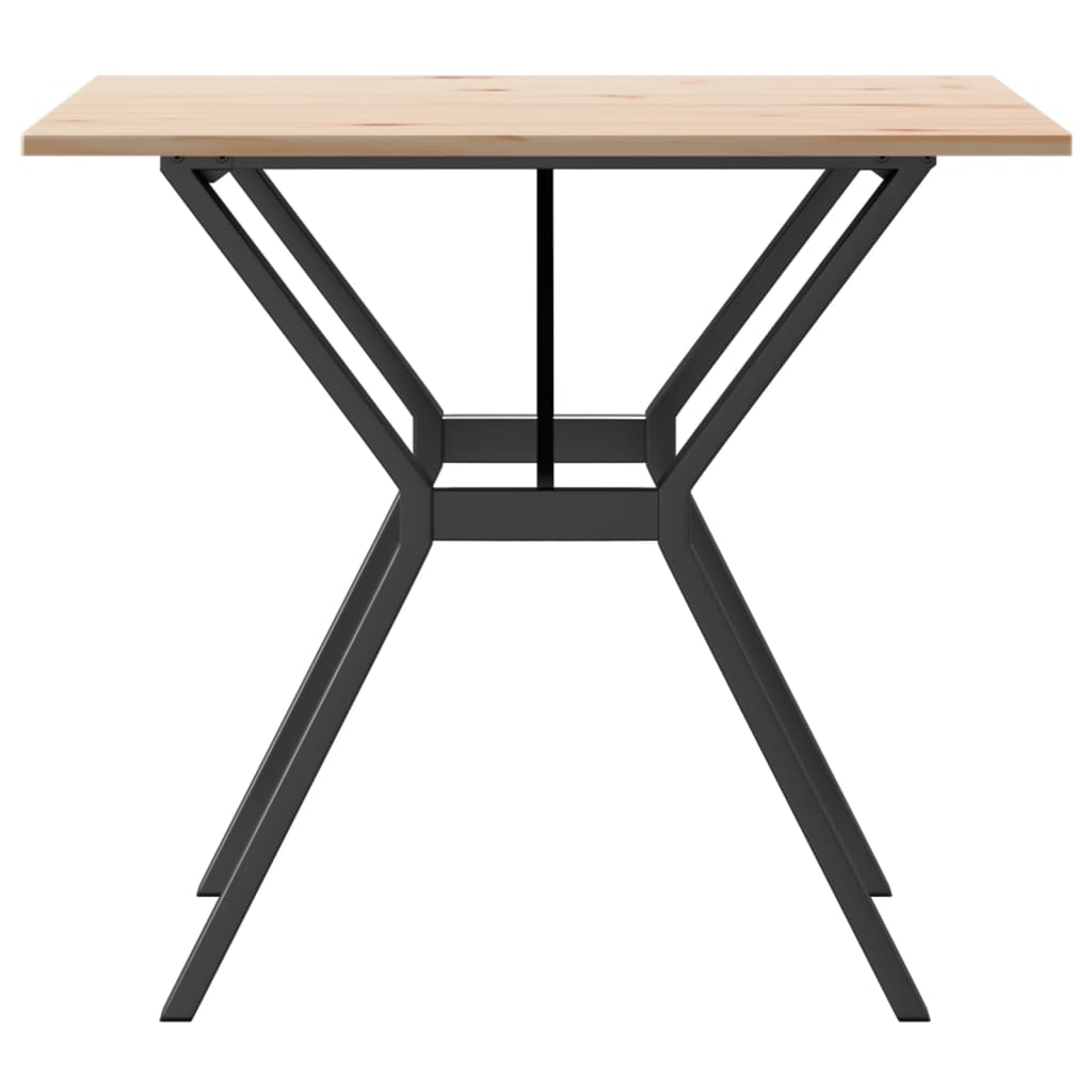 vidaXL Dining Table Y-Frame 80x80x75 cm Solid Wood Pine and Steel 5