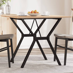 vidaXL Dining Table Y-Frame 80x80x75 cm Solid Wood Pine and Steel 1