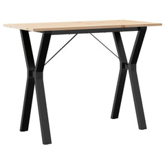 vidaXL Dining Table Y-Frame 100x50x75 cm Solid Wood Pine and Steel 2