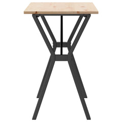 vidaXL Dining Table Y-Frame 100x50x75 cm Solid Wood Pine and Steel 5