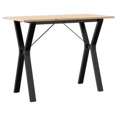 vidaXL Dining Table Y-Frame 100x50x75 cm Solid Wood Pine and Steel 6