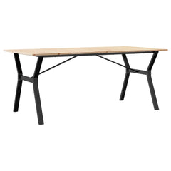 vidaXL Dining Table Y-Frame 180x90x75 cm Solid Wood Pine and Steel 2