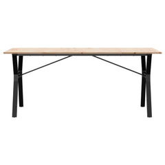 vidaXL Dining Table Y-Frame 180x90x75 cm Solid Wood Pine and Steel 4