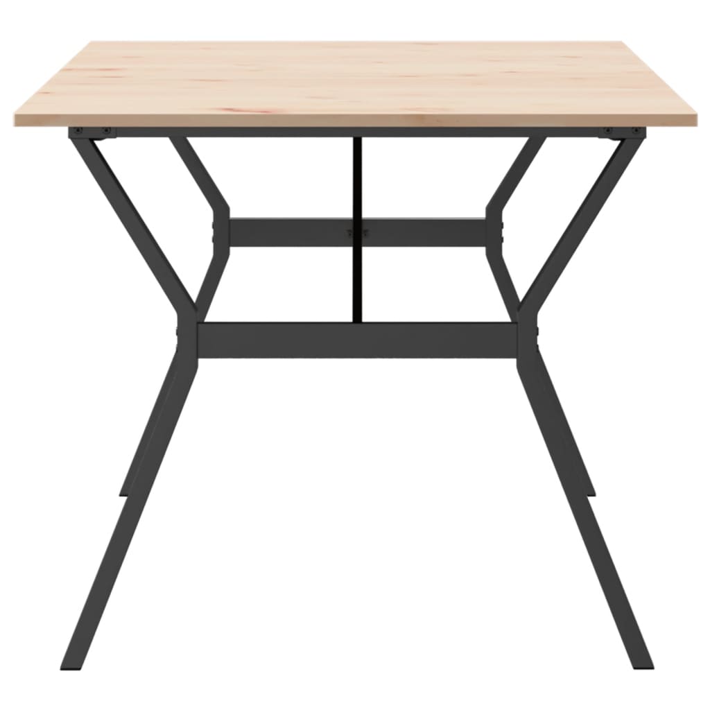 vidaXL Dining Table Y-Frame 180x90x75 cm Solid Wood Pine and Steel 5