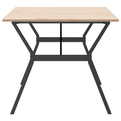 vidaXL Dining Table Y-Frame 180x90x75 cm Solid Wood Pine and Steel 5