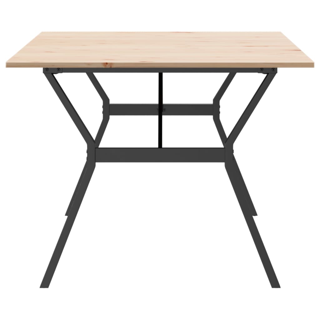 vidaXL Dining Table Y-Frame 200x100x75 cm Solid Wood Pine and Steel 5