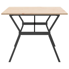 vidaXL Dining Table Y-Frame 200x100x75 cm Solid Wood Pine and Steel 5