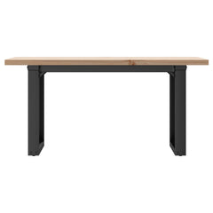 vidaXL Coffee Table O-Frame 100x50x45.5 cm Solid Wood Pine and Steel 4
