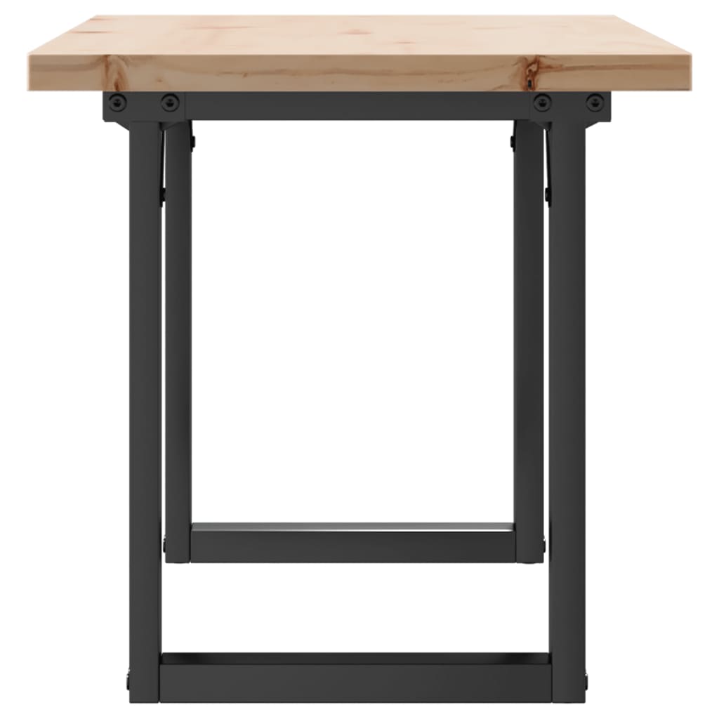 vidaXL Coffee Table O-Frame 100x50x45.5 cm Solid Wood Pine and Steel 5