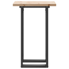 vidaXL Dining Table O-Frame 50x50x75.5 cm Solid Wood Pine and Steel 5