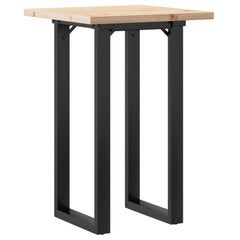 vidaXL Dining Table O-Frame 50x50x75.5 cm Solid Wood Pine and Steel 6