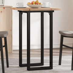 vidaXL Dining Table O-Frame 50x50x75.5 cm Solid Wood Pine and Steel 1