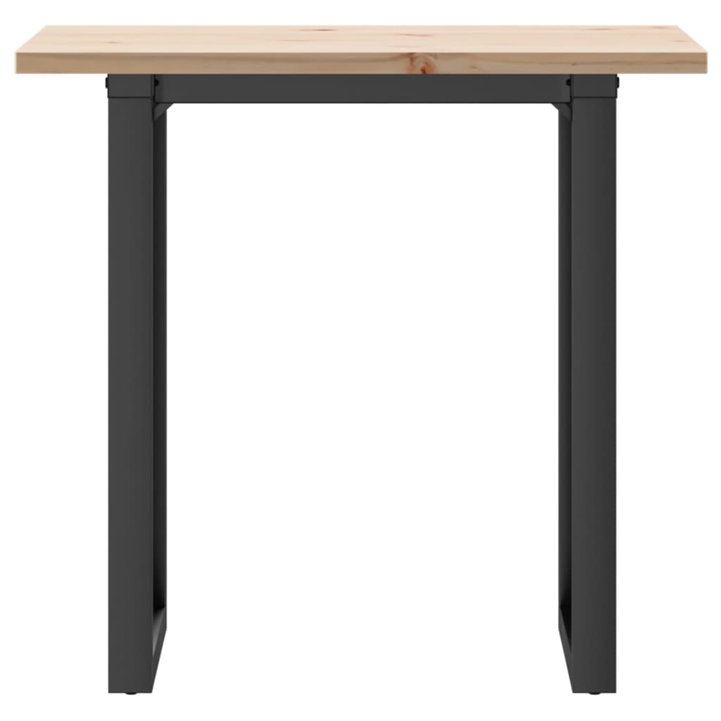 vidaXL Dining Table O-Frame 80x50x75.5 cm Solid Wood Pine and Steel 4