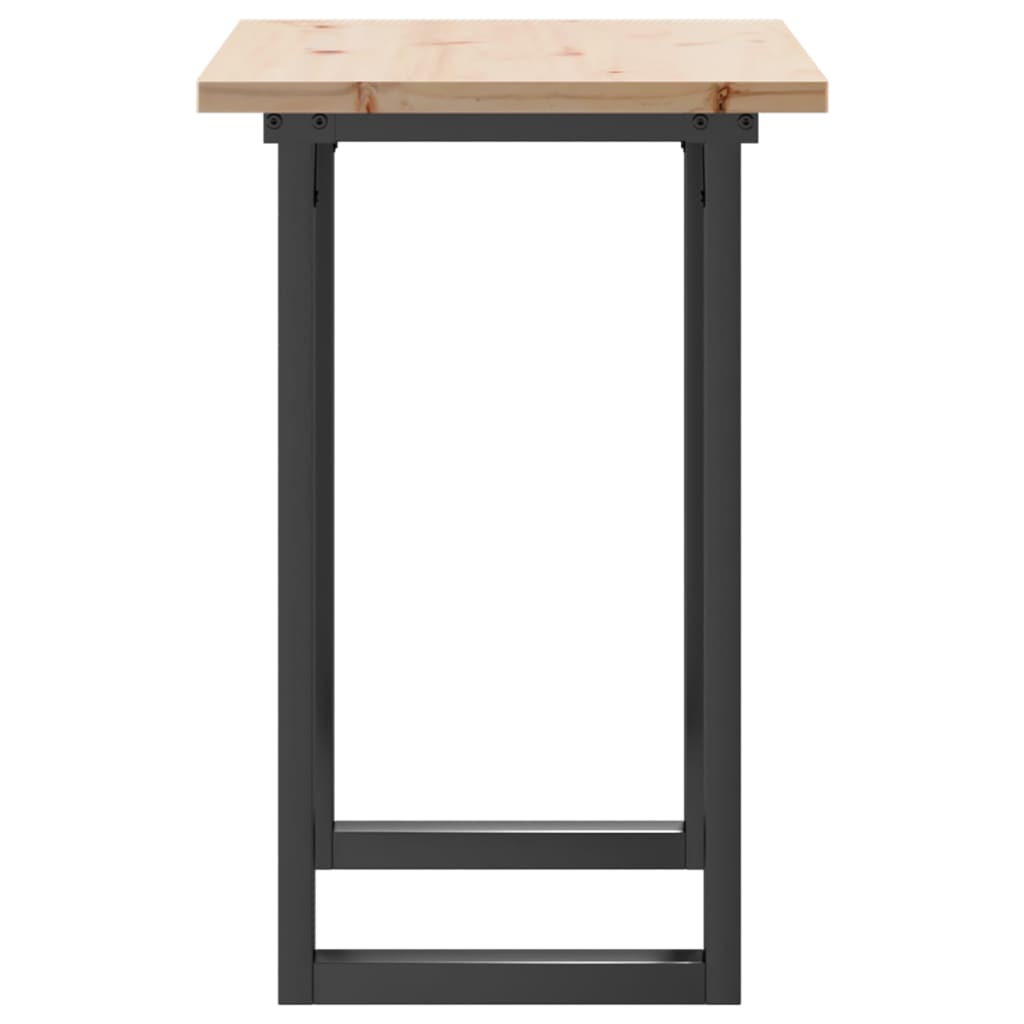 vidaXL Dining Table O-Frame 80x50x75.5 cm Solid Wood Pine and Steel 5