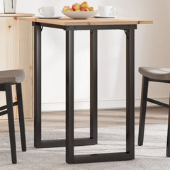 vidaXL Dining Table O-Frame 80x50x75.5 cm Solid Wood Pine and Steel 1