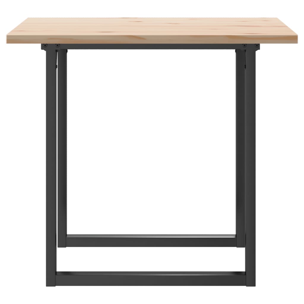 vidaXL Dining Table O-Frame 80x80x75.5 cm Solid Wood Pine and Steel 5