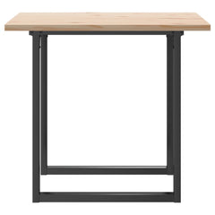 vidaXL Dining Table O-Frame 80x80x75.5 cm Solid Wood Pine and Steel 5