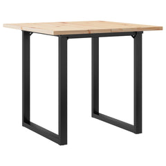 vidaXL Dining Table O-Frame 80x80x75.5 cm Solid Wood Pine and Steel 6