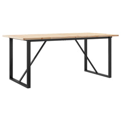 vidaXL Dining Table O-Frame 180x90x75.5 cm Solid Wood Pine and Steel 2
