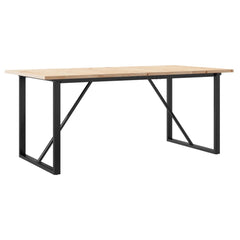 vidaXL Dining Table O-Frame 180x90x75.5 cm Solid Wood Pine and Steel 6