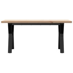 vidaXL Coffee Table Y-Frame 100x50x45.5 cm Solid Wood Pine and Steel 4
