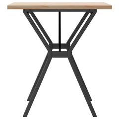 vidaXL Dining Table Y-Frame 70x70x75.5 cm Solid Wood Pine and Steel 5