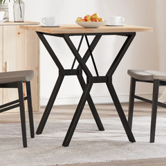 vidaXL Dining Table Y-Frame 70x70x75.5 cm Solid Wood Pine and Steel 1