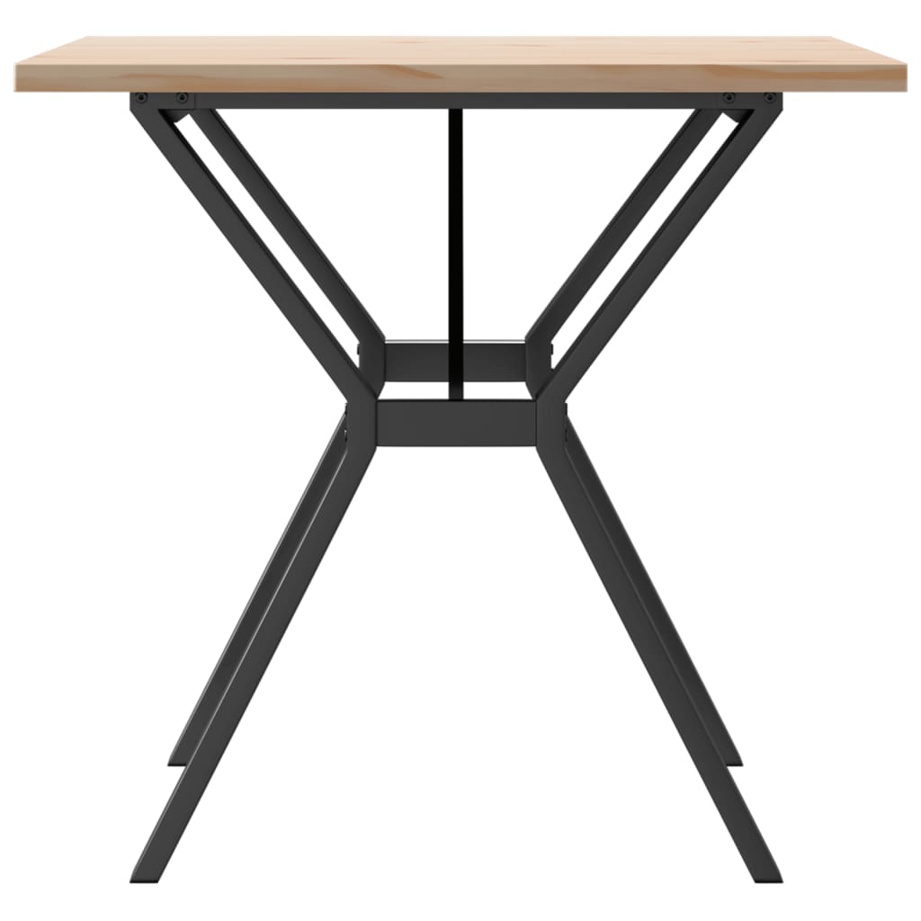 vidaXL Dining Table Y-Frame 80x80x75.5 cm Solid Wood Pine and Steel 5