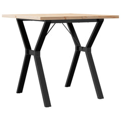 vidaXL Dining Table Y-Frame 80x80x75.5 cm Solid Wood Pine and Steel 6