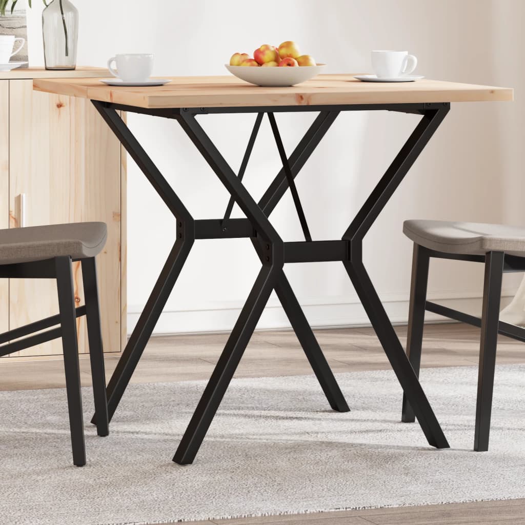 vidaXL Dining Table Y-Frame 80x80x75.5 cm Solid Wood Pine and Steel 1