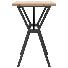 vidaXL Dining Table Y-Frame 100x50x75.5 cm Solid Wood Pine and Steel 5