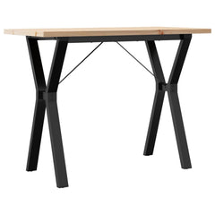 vidaXL Dining Table Y-Frame 100x50x75.5 cm Solid Wood Pine and Steel 6